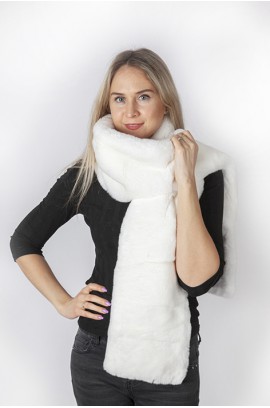 White rex fur scarf